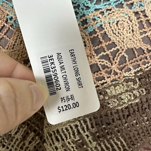 $120 NWT Soft Surroundings Crochet Tunic Size Petite Small PS Cottagecore Boho - Picture 14 of 16